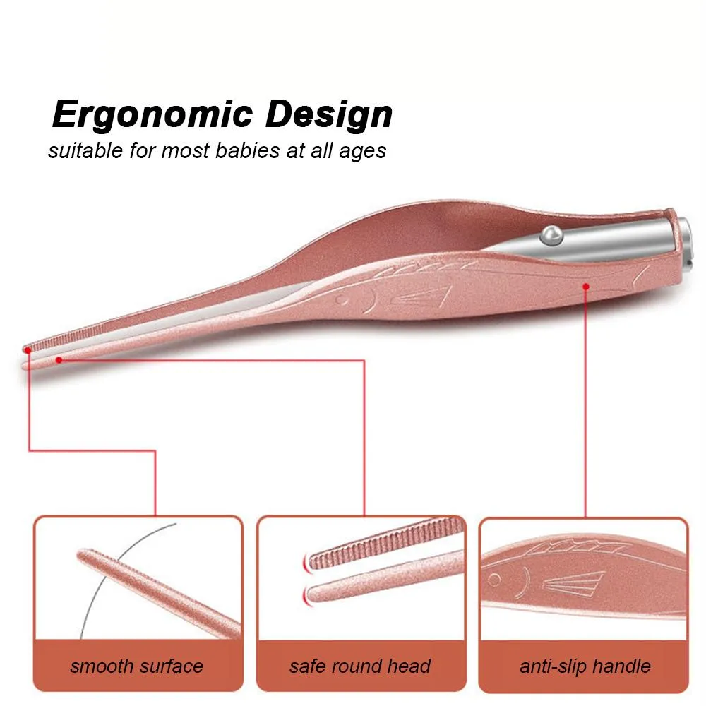 1 Piece Professional Stainless Steel Lighting Ear-wax Tweezers