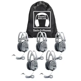 #20392 SACK O PHONES 5 SC7V DELUXE  HEADPHONES W/ VOLUME CONTROL