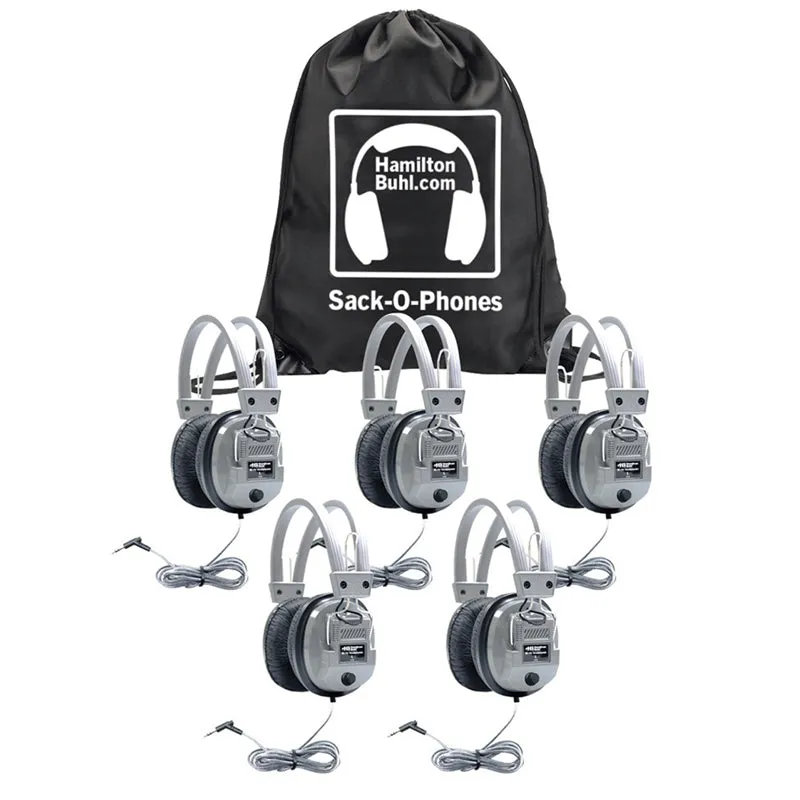 #20392 SACK O PHONES 5 SC7V DELUXE  HEADPHONES W/ VOLUME CONTROL