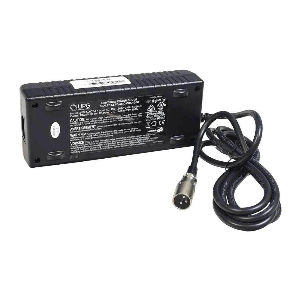 24V 5 AH AGM/Gel Battery Charger for Pride Mobility Power Chairs | ELE1803474