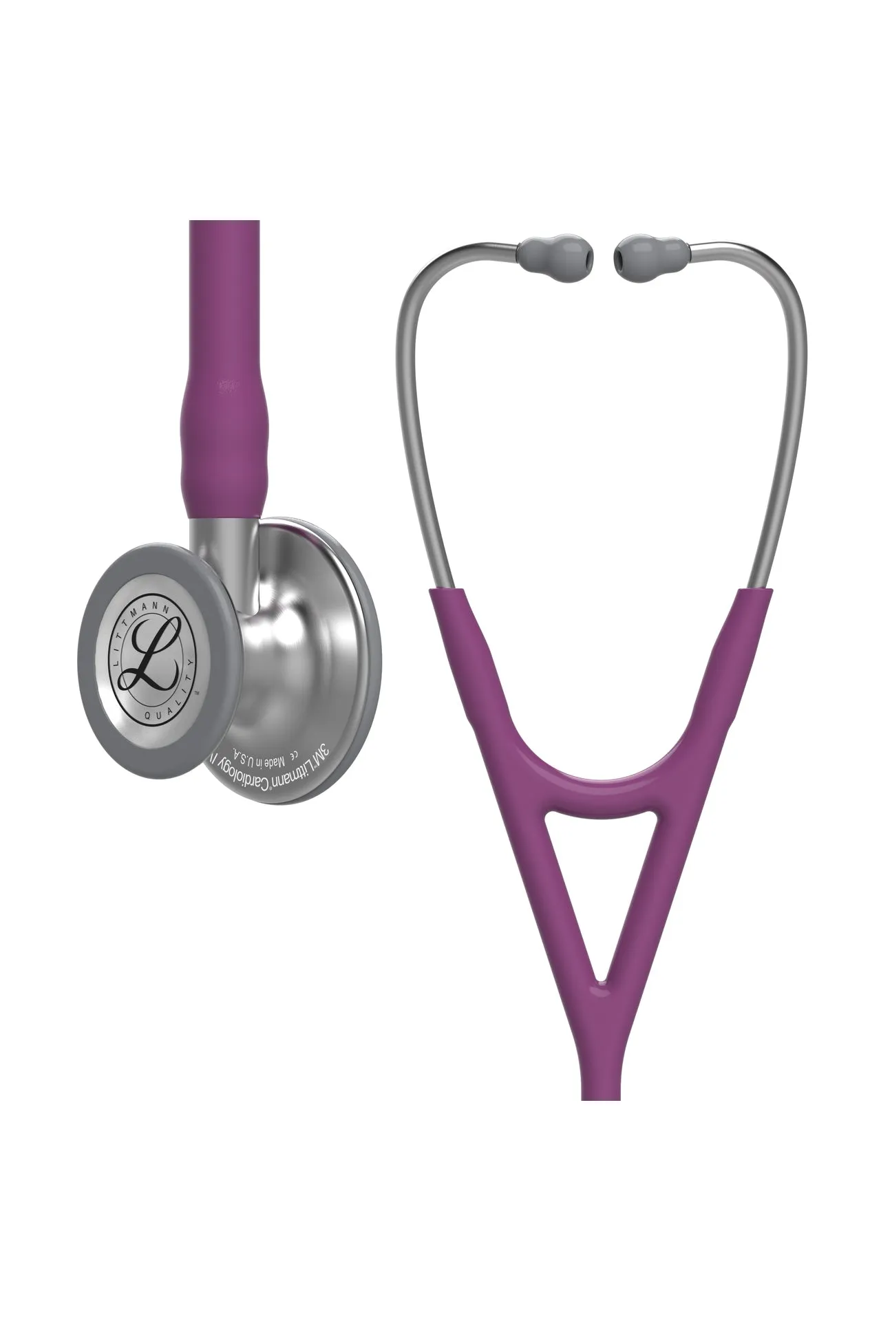 3M™ Littmann® Cardiology IV™ Diagnostic Stethoscope, Standard-Finish Chestpiece, Plum Tube, Stem and Headset, 27 inch, 6156