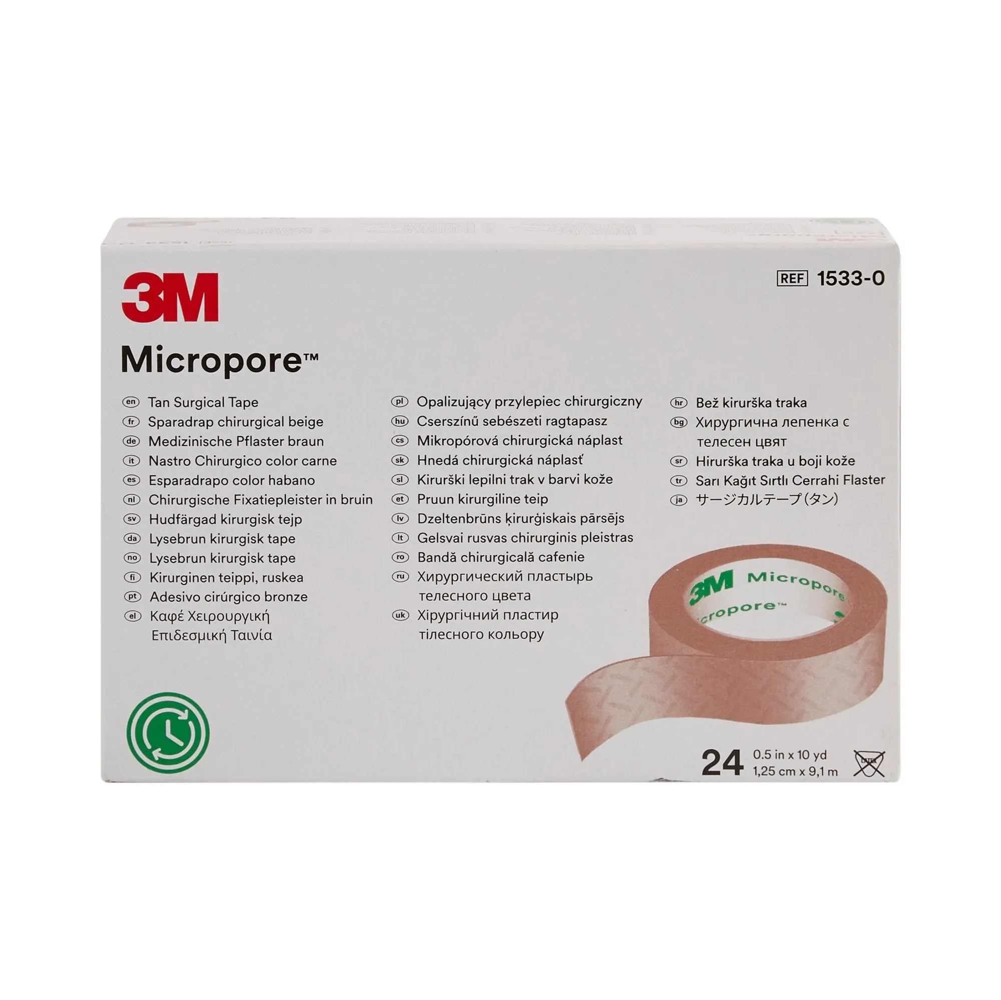 3M™ Micropore™ Paper Medical Tape, 1/2 Inch x 10 Yard, Tan, 1 Case of 240