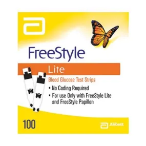 Abbott F/Style Lite B/ Glucose Test Strips Pkt 100