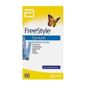 Abbott F/Style Optium Gluc Strips Pkt 100 (GST Fre