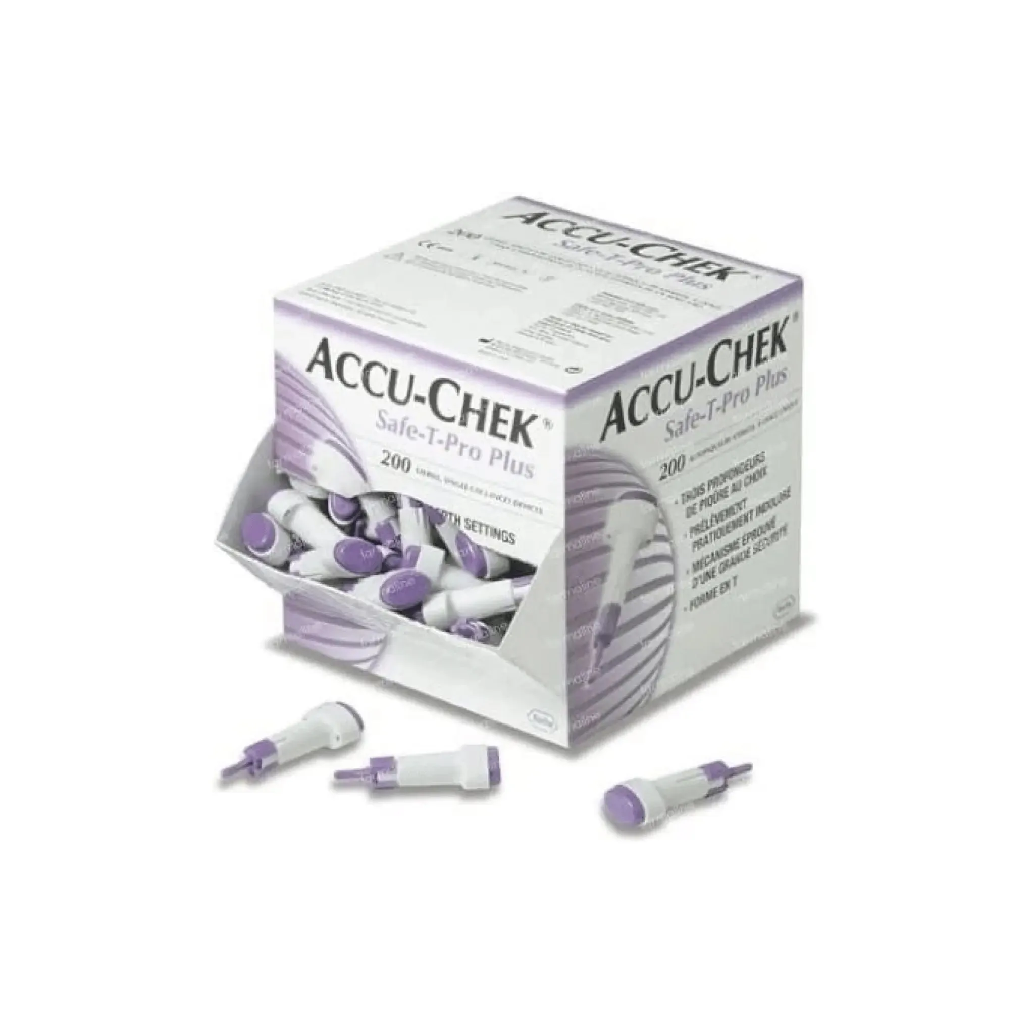 Accu-Chek Safe-T Pro Plus Active Blood Glucose Strips- 200 Lancet