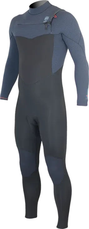Alder Torch FX 5/4 Chest Zip Black & Blue Wetsuit