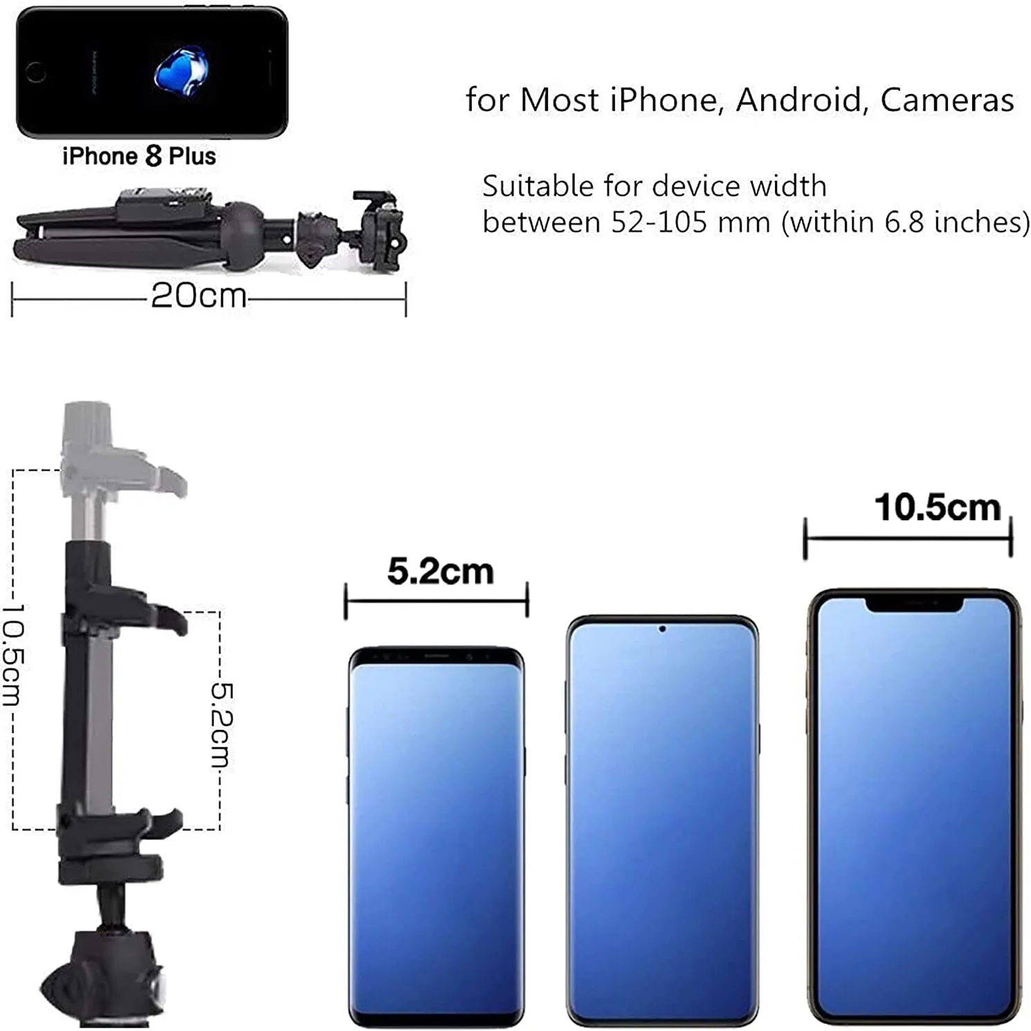 Aluminum Alloy Selfie Stick Phone Tripod