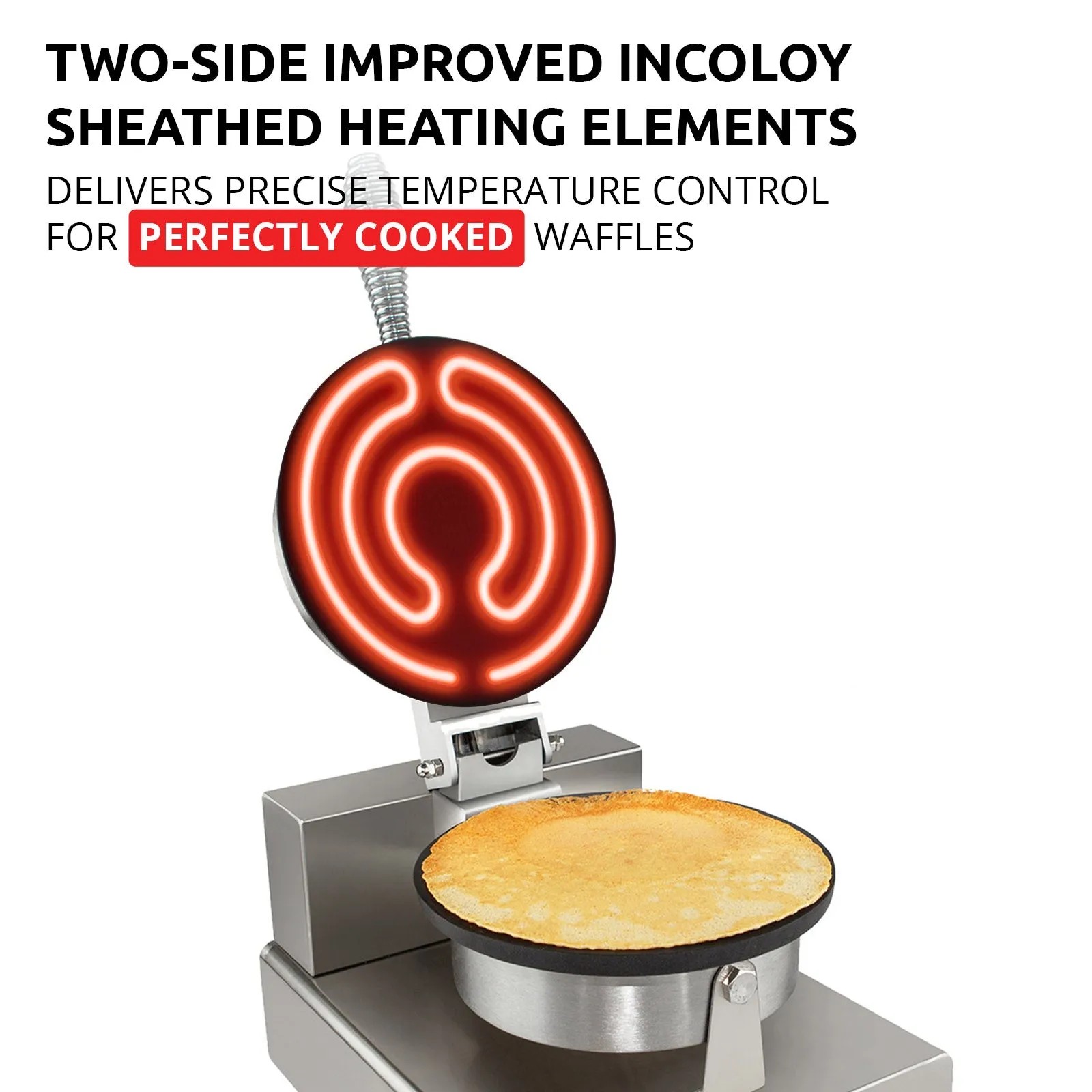 AP-598 Waffle Cone Maker | Ice Cream Waffle Cone Iron | Commercial Flat Waffle Cone and Egg Rolls Machine | Nonstick