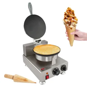AP-598 Waffle Cone Maker | Ice Cream Waffle Cone Iron | Commercial Flat Waffle Cone and Egg Rolls Machine | Nonstick