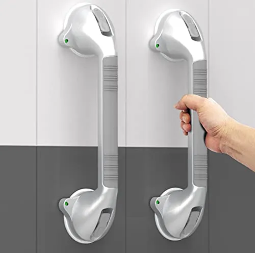 Bath Safety Suction Grab Bar with Suction Indicators - Pack of 2