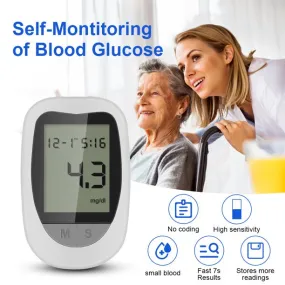 Blood Glucose Monitor Home Use Glucose Meter Kit with 100 Glucometer Strips