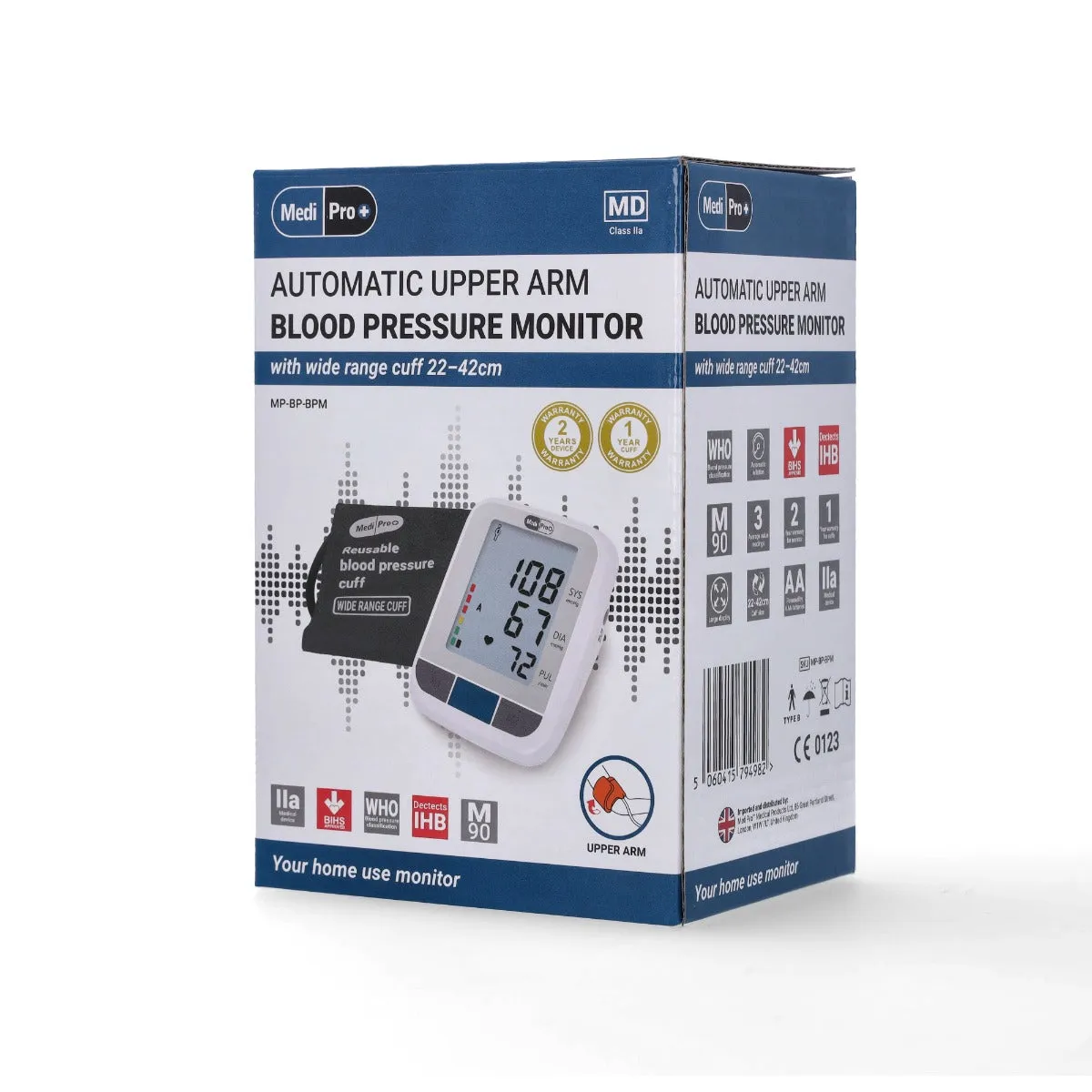 Blood Pressure Monitor - Upper Arm Device For Home Use