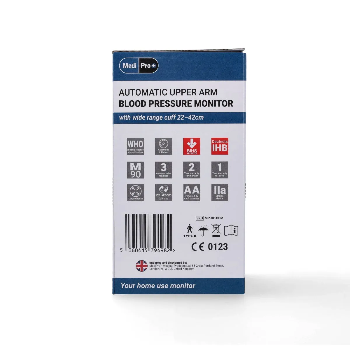 Blood Pressure Monitor - Upper Arm Device For Home Use