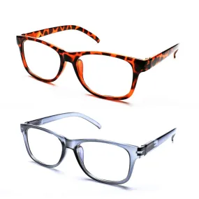 Blue Light Blocking Reading Glasses 2 Pack Computer Readers for Men Women UV Protection Anti Reflection with Spring Hinge, 1.50 Strength ( 1.5) Magnification (Pack of 2) Plastic 1