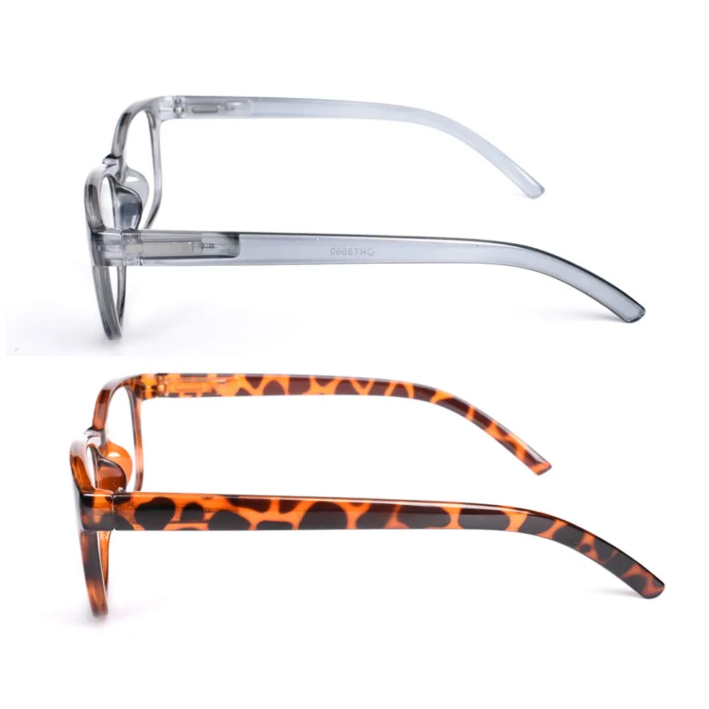 Blue Light Blocking Reading Glasses 2 Pack Computer Readers for Men Women UV Protection Anti Reflection with Spring Hinge, 1.50 Strength ( 1.5) Magnification (Pack of 2) Plastic 1