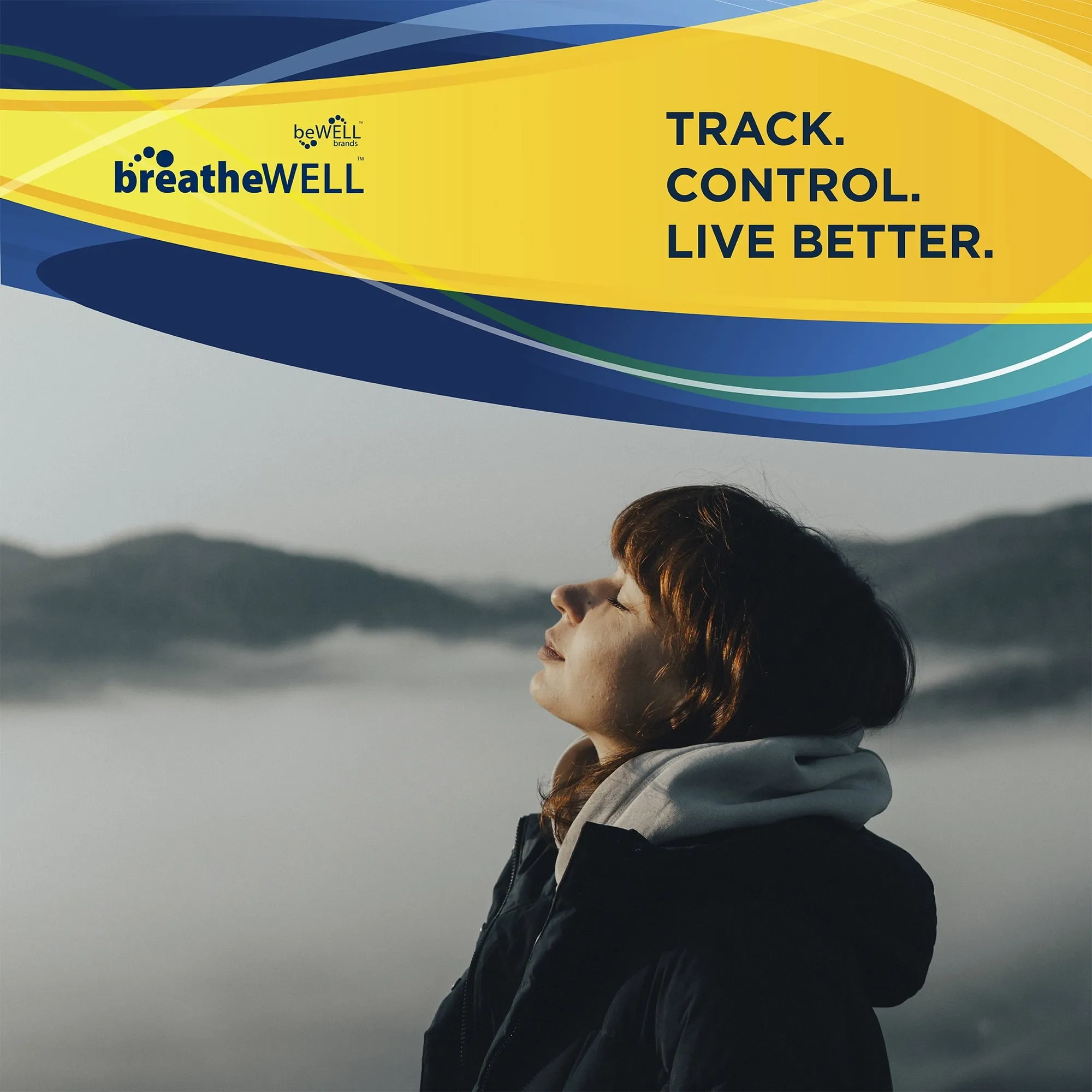 breathewell® Lung Performance Peak Flow Meter Handheld Medical Device, Measures Peak Expiratory Flow (PEF) Rate, Measure Lung Performance, Record Readings Using Included Paper Log, Three Zone markers