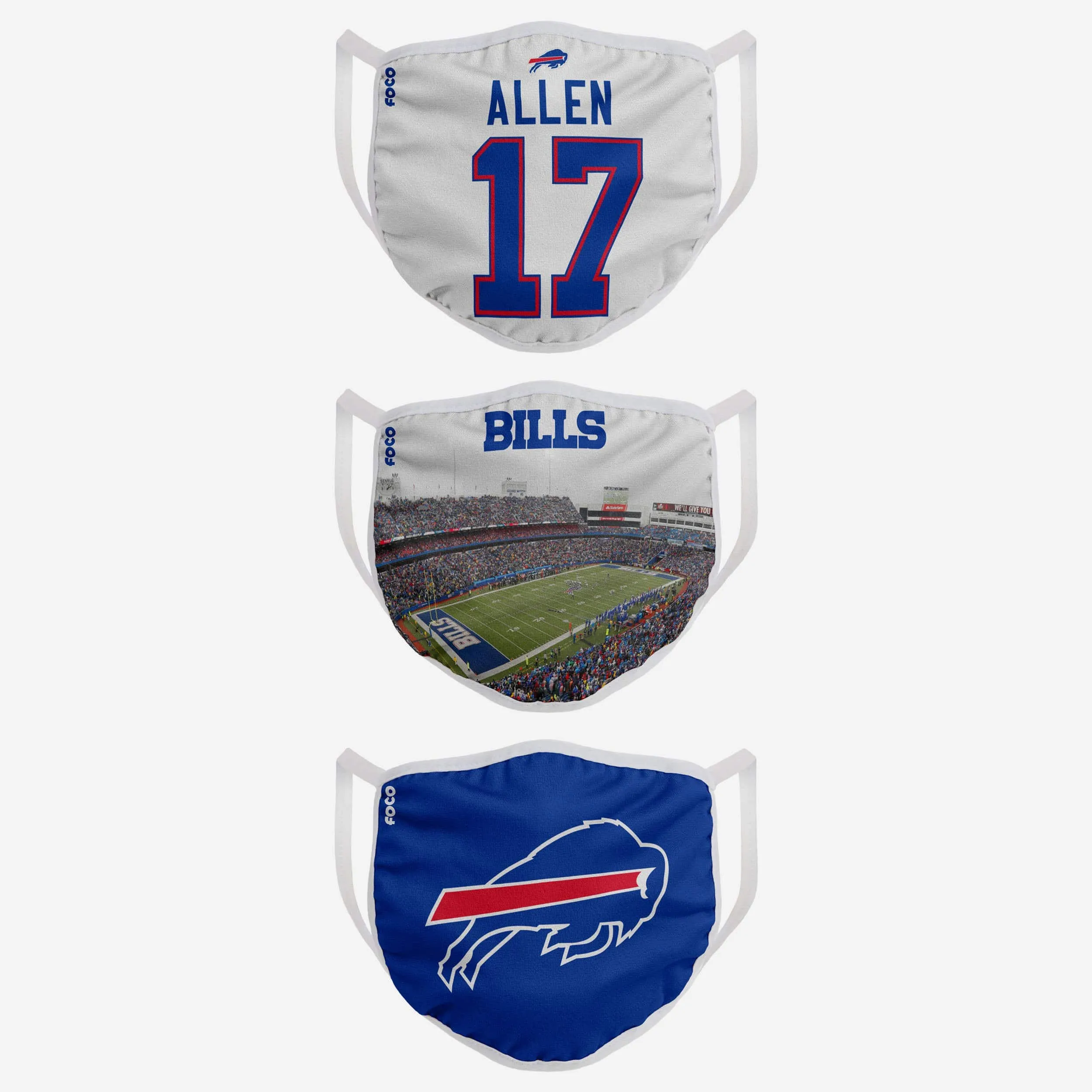 Buffalo Bills Fan Fest 3 Pack Face Cover