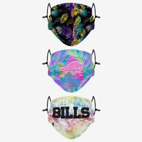 Buffalo Bills Neon Floral 3 Pack Face Cover