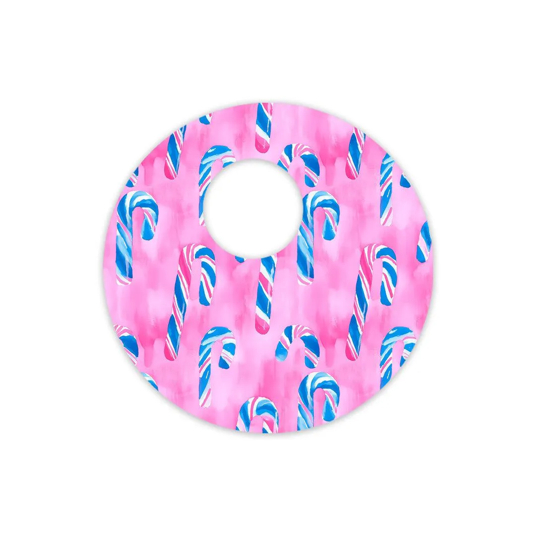 Candy Canes Sticker Designed for the FreeStyle Libre 3 Sensor