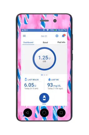 Candy Canes Sticker for Omnipod DASH™