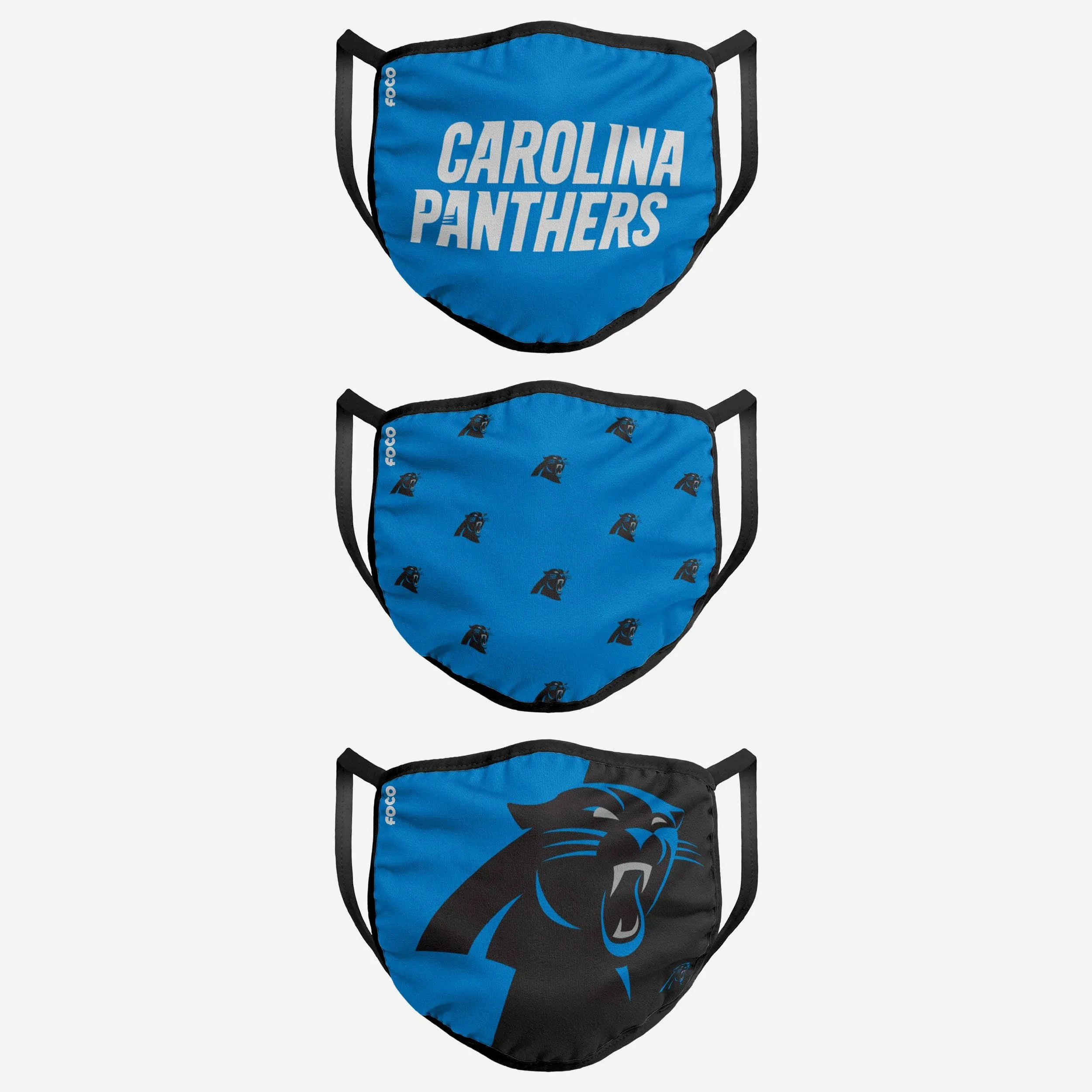 Carolina Panthers 3 Pack Face Cover