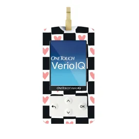 Checkered Hearts for OneTouch Verio IQ Glucometer
