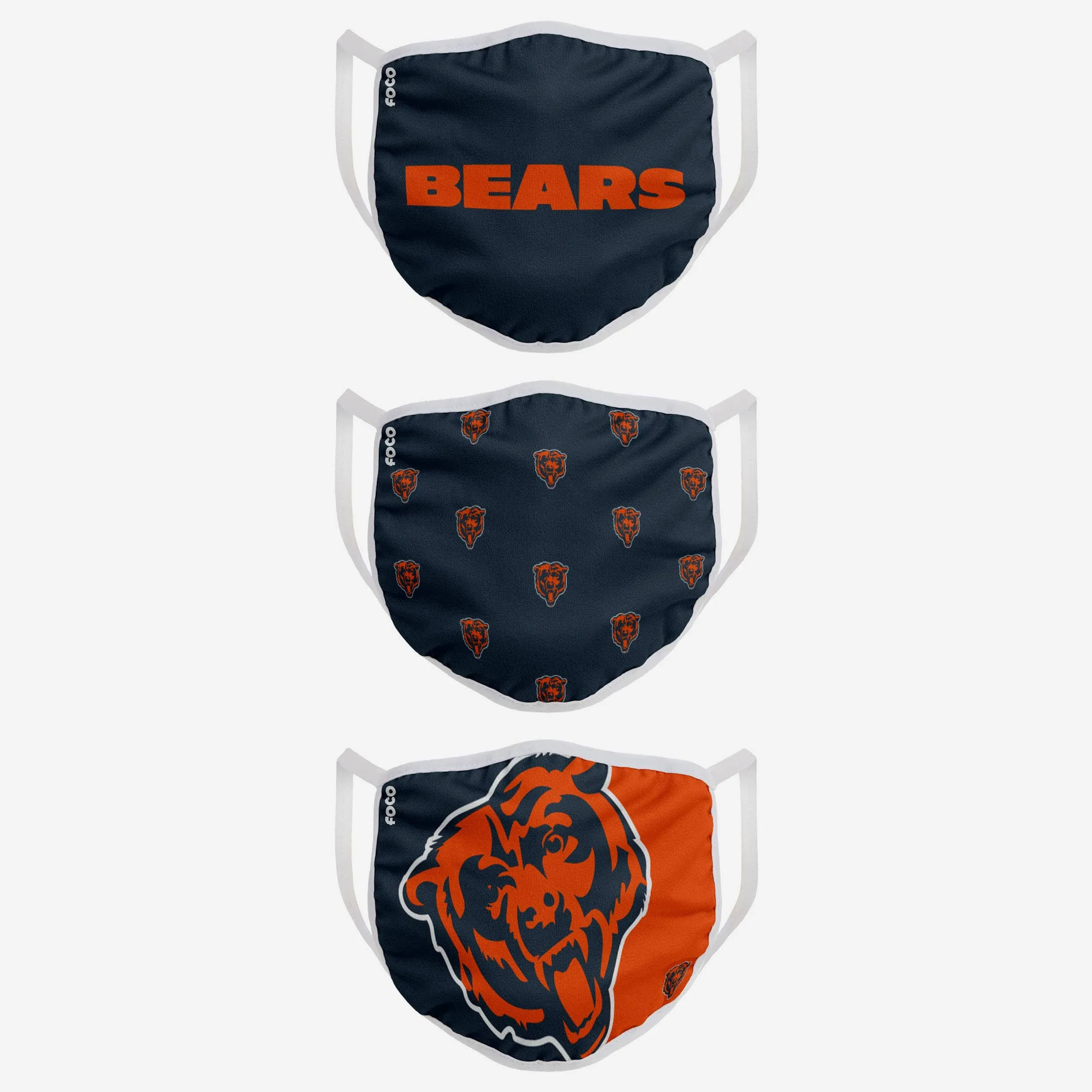 Chicago Bears 3 Pack Face Cover