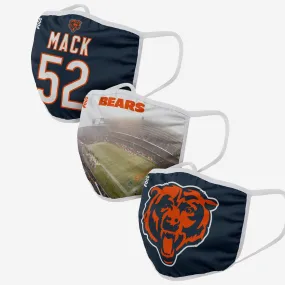 Chicago Bears Fan Fest 3 Pack Face Cover
