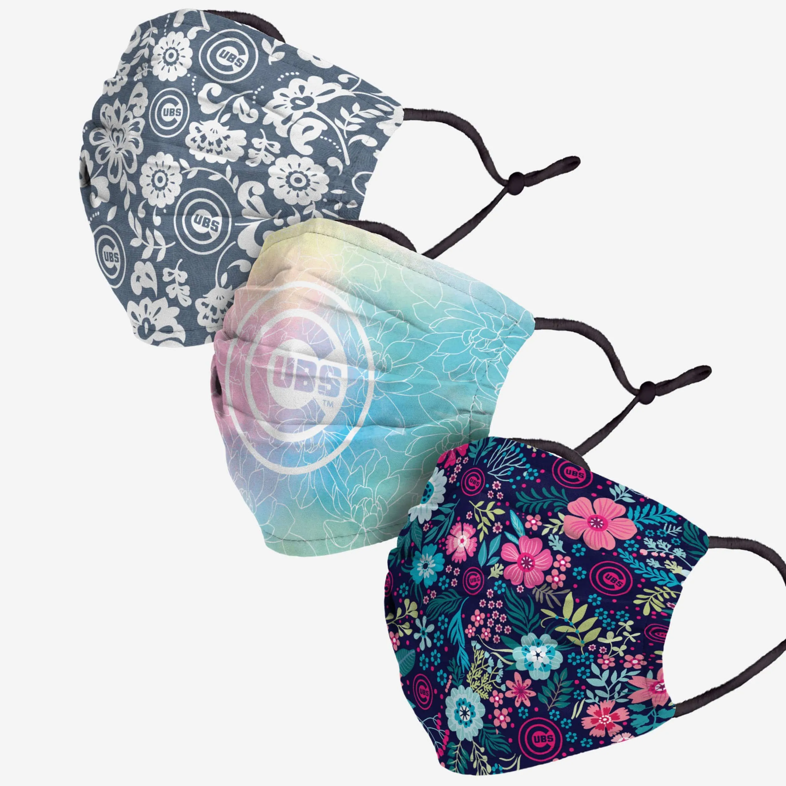 Chicago Cubs Spring Flowers 3 Pack Face Cover