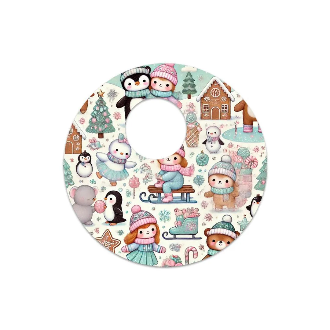 Christmas Scene Sticker Designed for the FreeStyle Libre 3 Sensor