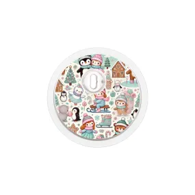 Christmas Scene Sticker Designed for the FreeStyle Libre 3 Sensor