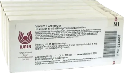 Chronic heart disease, pain with anxiety, treating high blood pressure, VISCUM CRATAEGUS ampoules