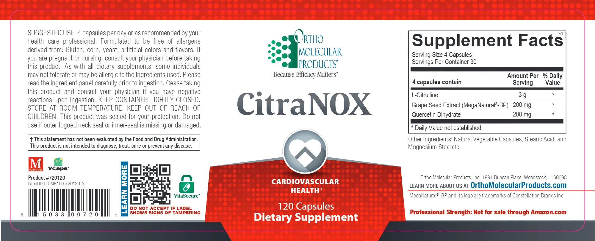 CitraNOX 120 caps (Alternative to Perfusia Plus)