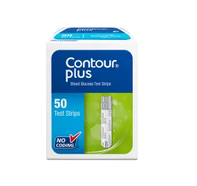 Contour Plus Blood Glucose Test Strips - Pack of 50