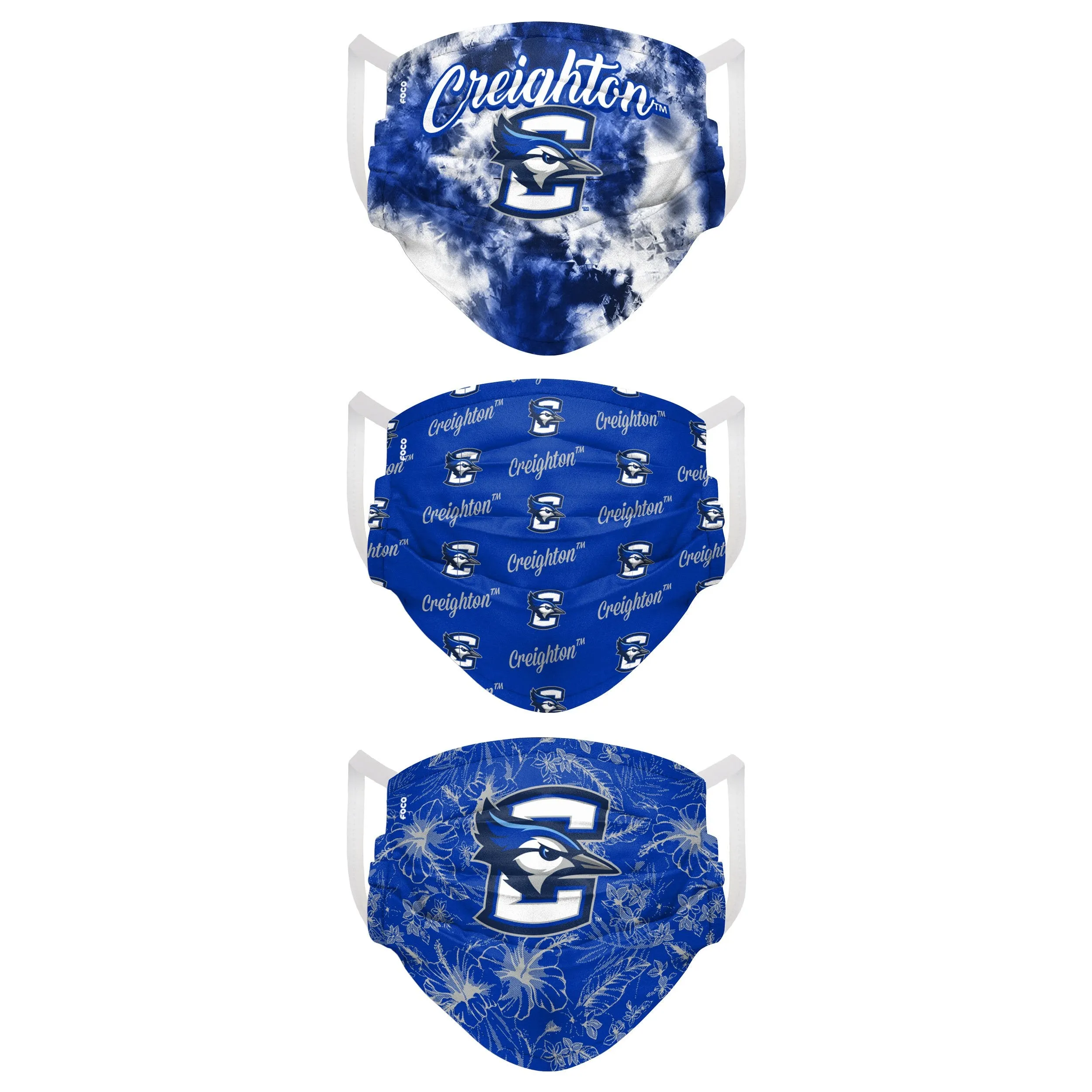 Creighton Bluejays NCAA Womens Matchday 3 Pack Face Cover