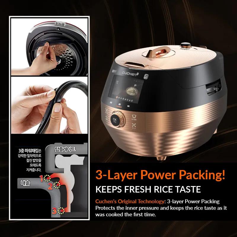 Cuchen Cast Iron Pot Pressure Rice Cooker 6 Cup & 10 Cup Rose Gold | CJS-FD0600RV CJS-FD1000RV