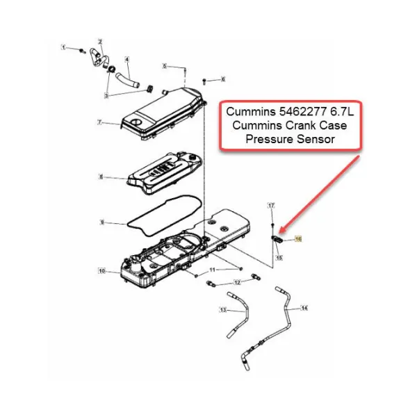 Cummins 5462277 6.7L Cummins Crank Case Pressure Sensor