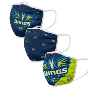 Dallas Wings WNBA 3 Pack Face Cover