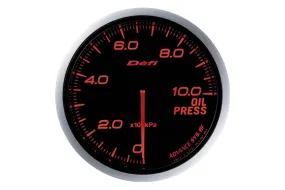 Defi Link Advance BF Oil Pressure Meter - Red ##591161070