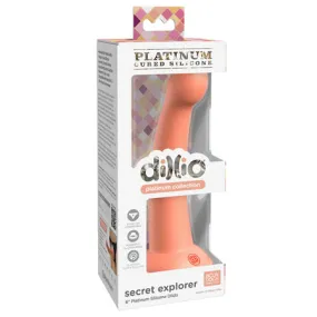 Dillio Secret Explorer 6 in. Platinum Silicone Dildo - All Colors