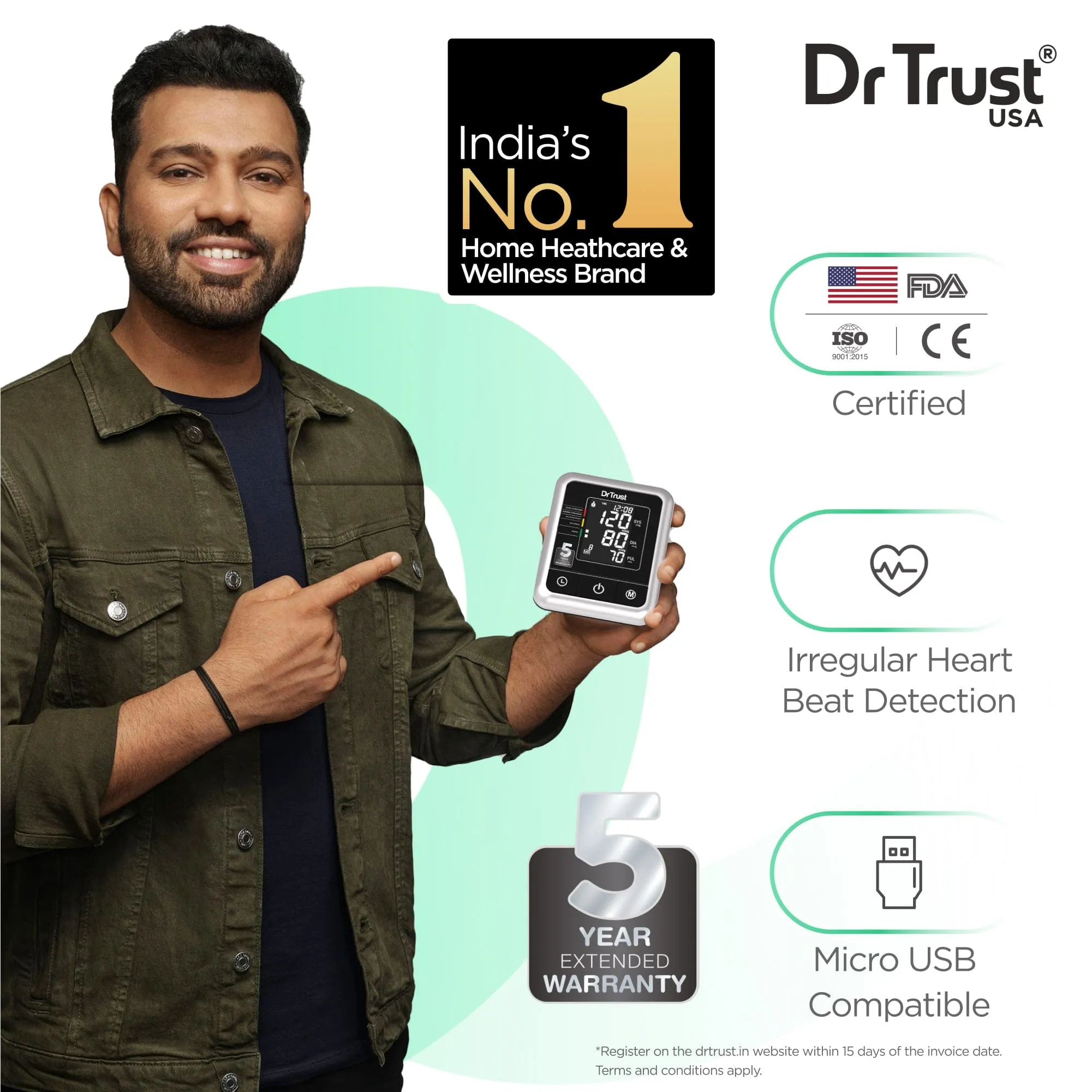 Dr Trust USA A-One Galaxy Digital Blood Pressure Monitor BP Machine 106