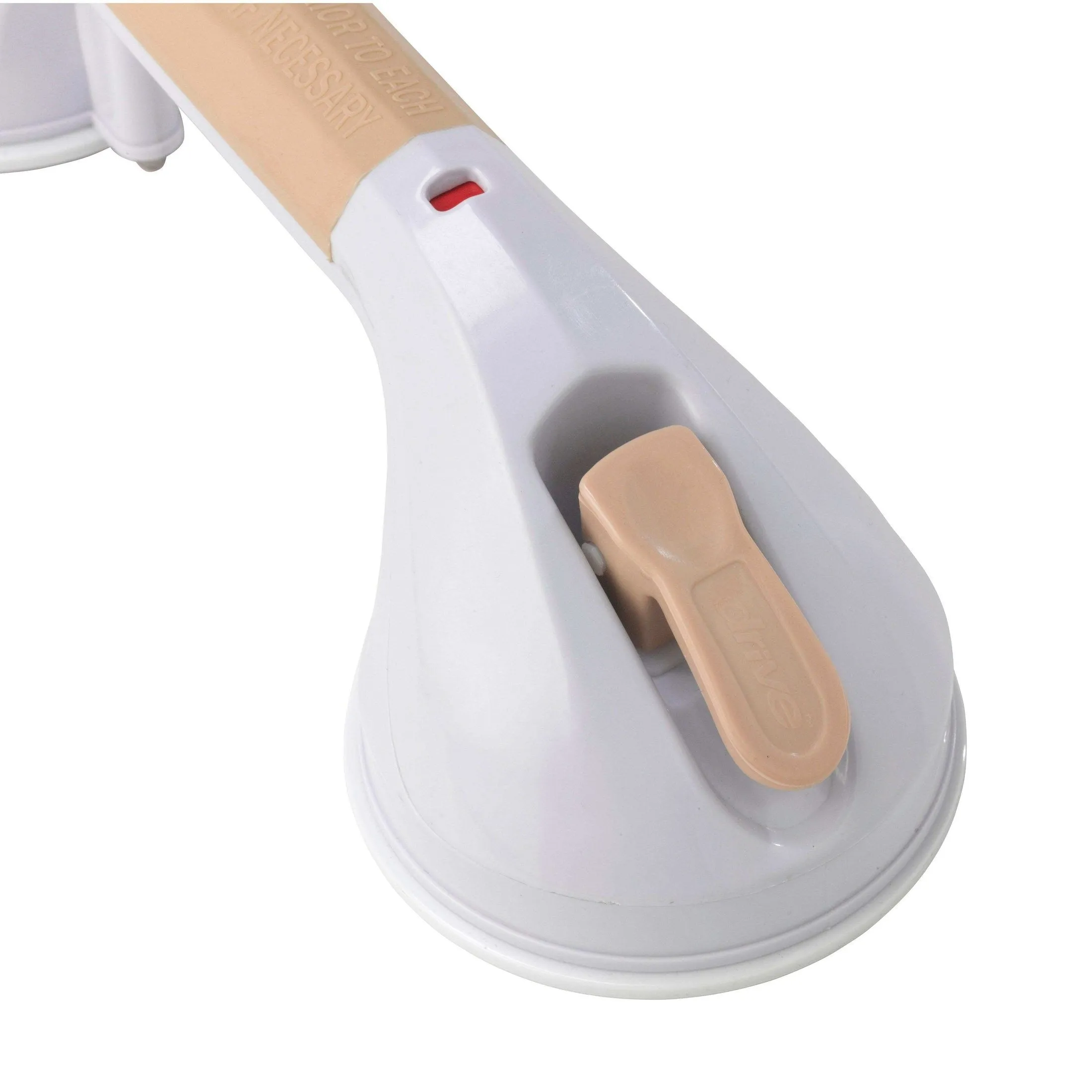 Drive Medical Suction Cup Grab Bar White and Beige - 12"