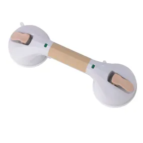 Drive Medical Suction Cup Grab Bar White and Beige - 12"