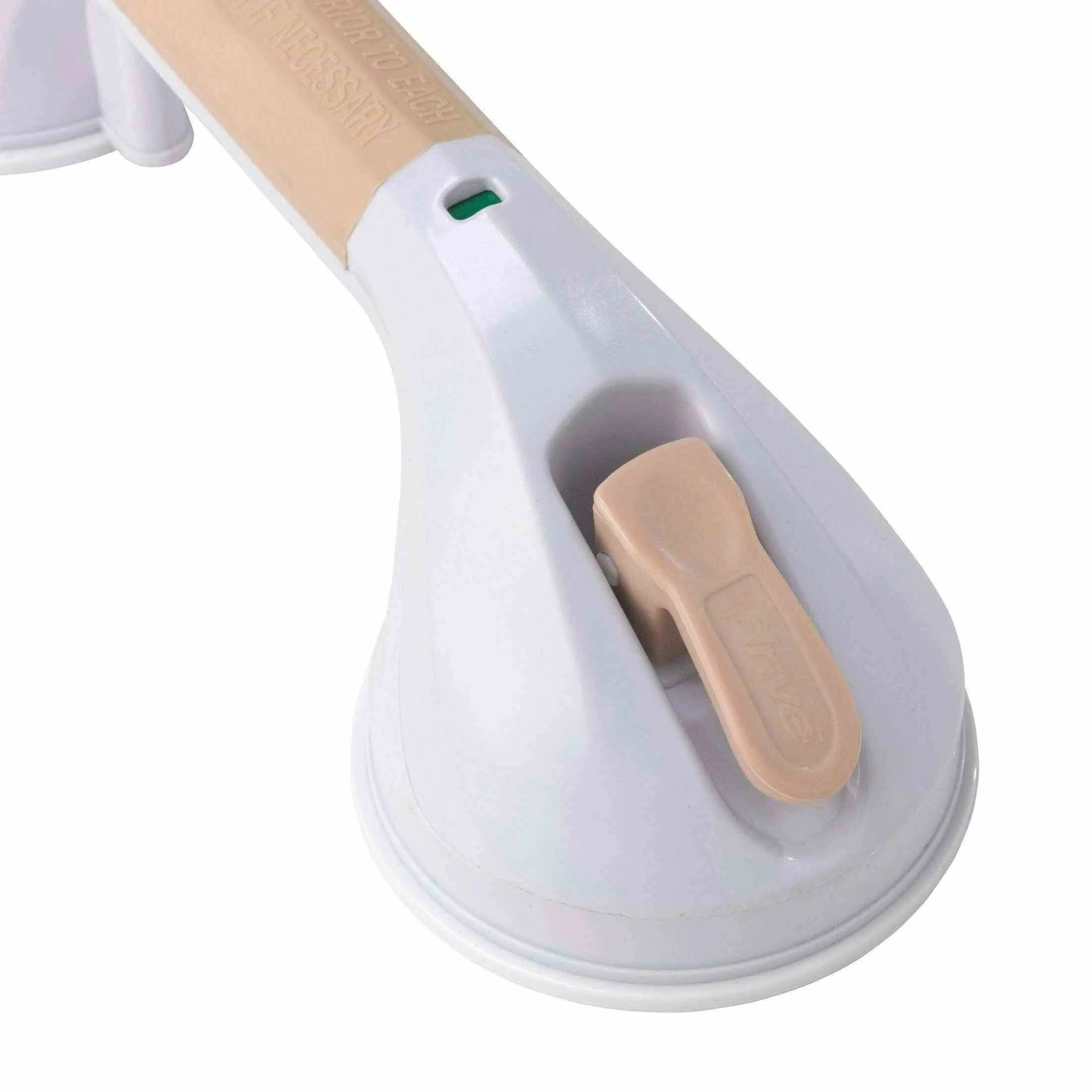 Drive Medical Suction Cup Grab Bar White and Beige - 12"