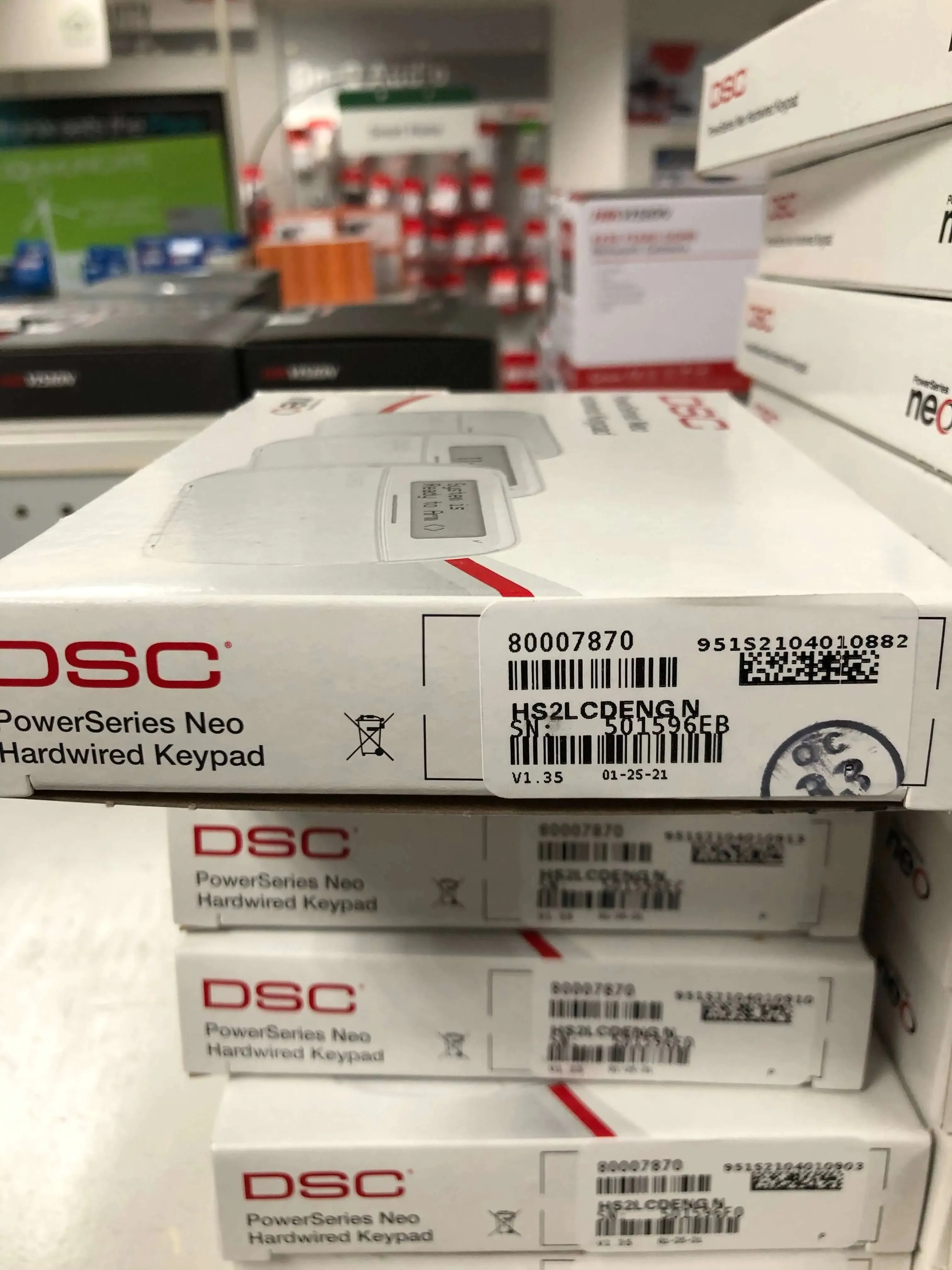 DSC neo HS2 LCD PowerSeries Full English Hardwired Keypad