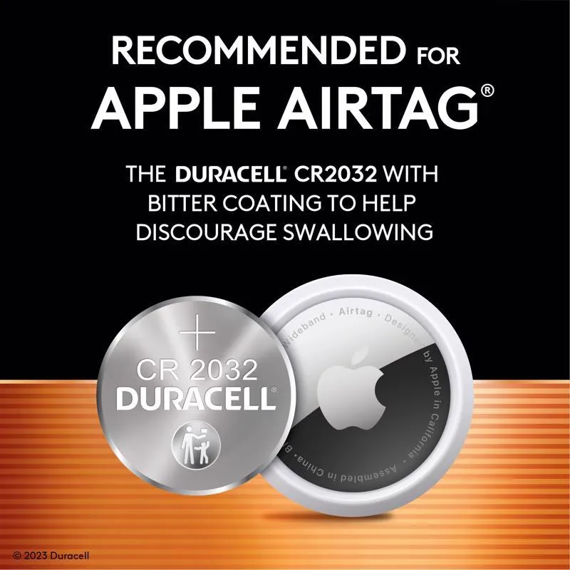 Duracell Lithium Coin 2032 3 V 225 mAh Security and Electronic Battery 1 pk