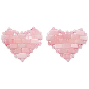 Eye Heart Rose Quartz Crystal Eye Mask