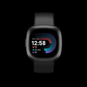 Fitbit Versa 4 Health & Fitness Smartwatch  Black/Graphite | FB523BKBK
