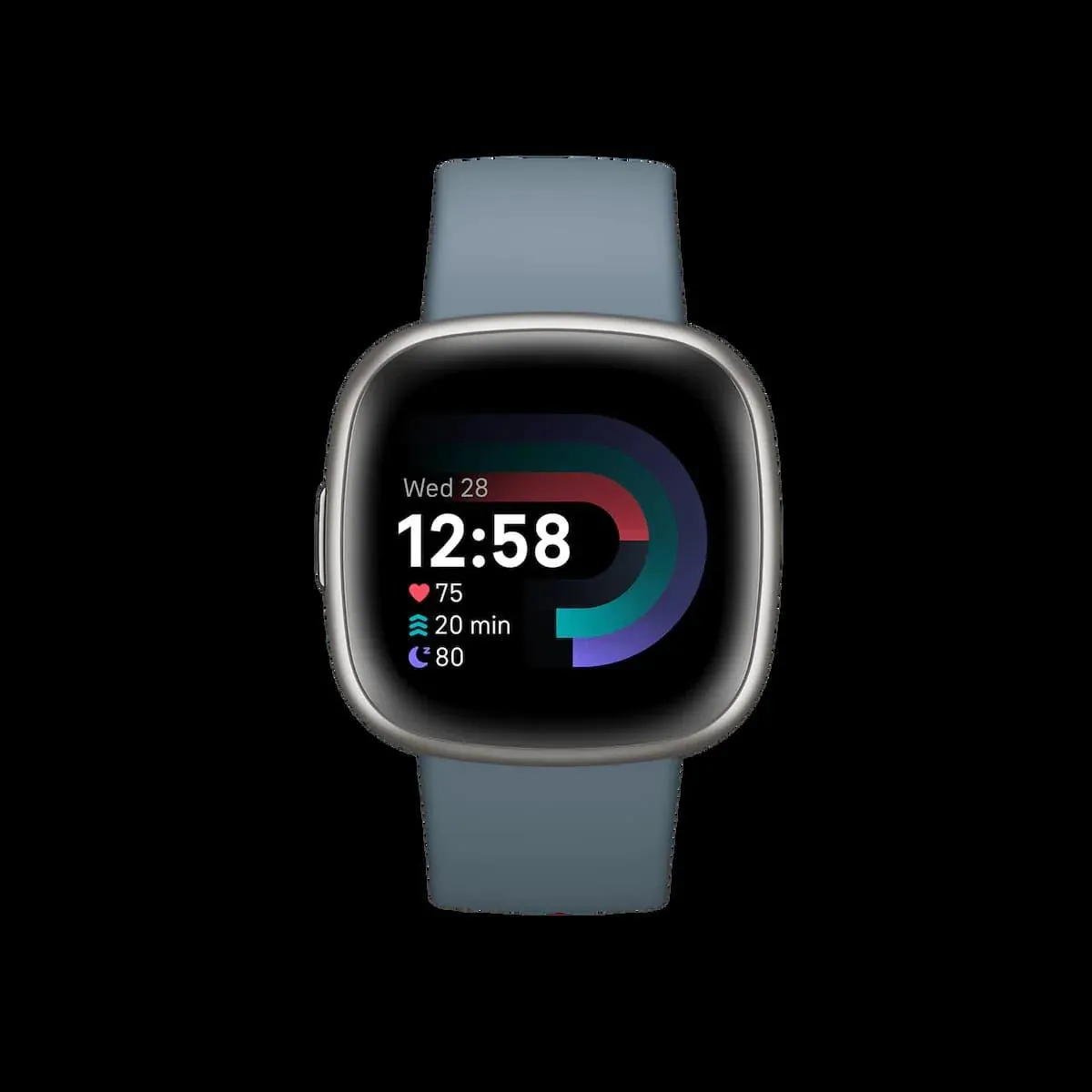 Fitbit Versa 4 Health & Fitness Smartwatch  Blue/Platinum | 79-FB523SRAG