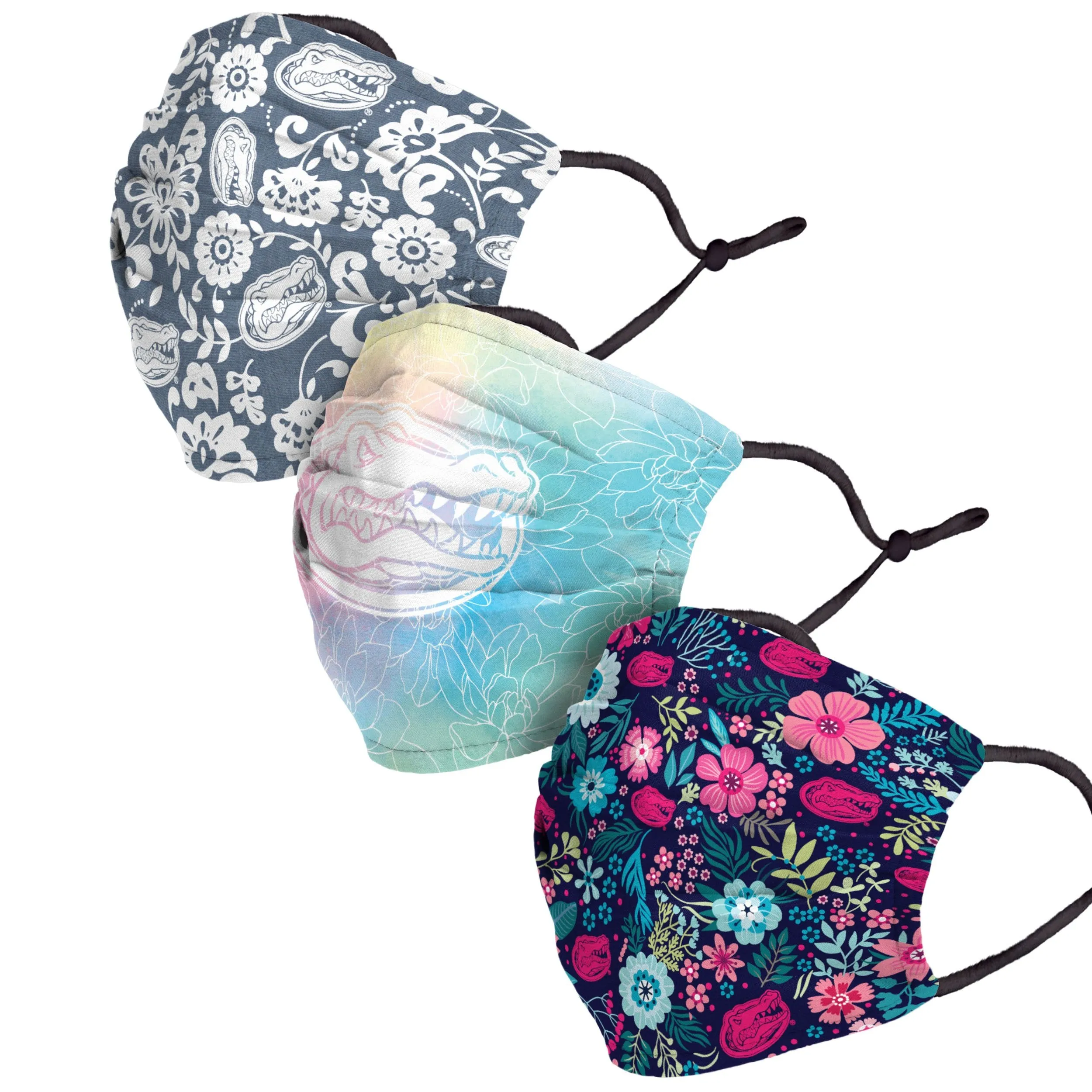 Florida Gators NCAA Spring Flowers 3 Pack Face Cover